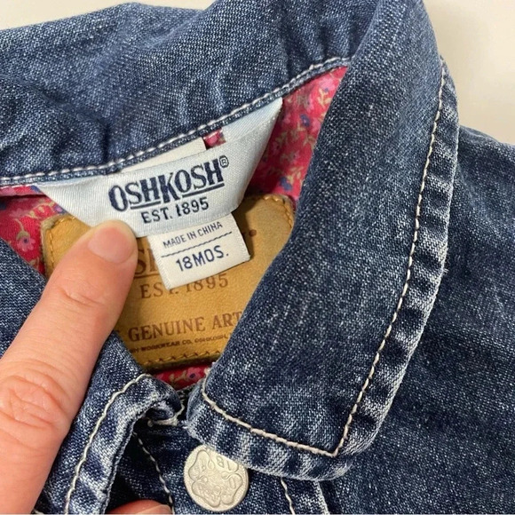 OshKosh Vintage Jean Jacket Size 18 Months - Picture 6 of 7